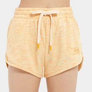 NWT- UGG-ELLIANA MELANGE FRENCH TERRY LOUNGE SHORTS IN NEON ORANGE- SIZE LARGE